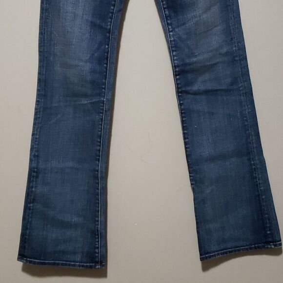 𝅺fidelity japan Rose Skinny Flare Size 27 Blue Denim Jeans Vintage y2K low rise - Picture 3 of 7